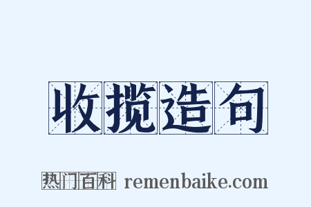 收揽造句是什么意思的图片